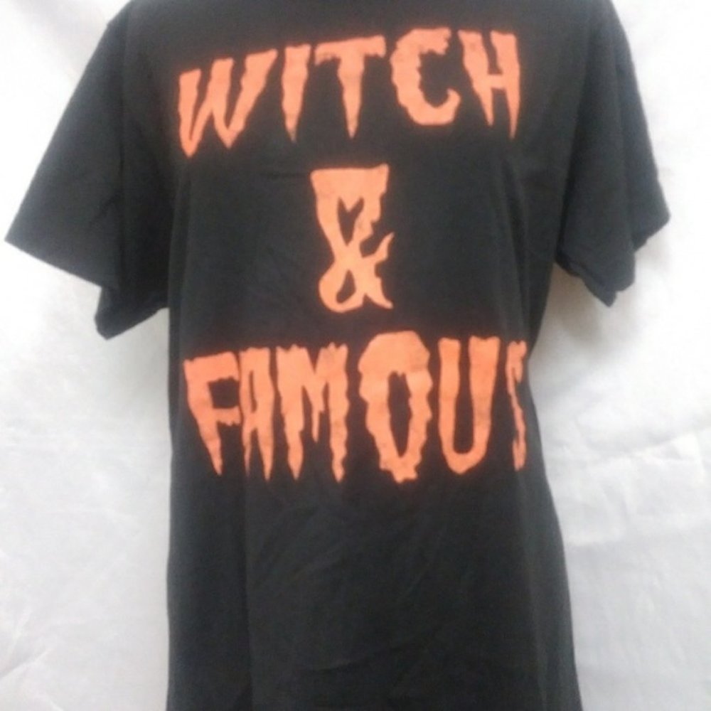 Nwt Witch & Famous Halloween black T-shirt - Picture 2 of 2
